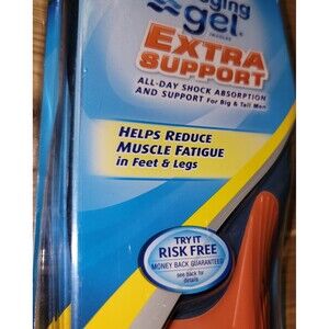 Work Massaging Gel Advanced Insoles for Men Shoe Inserts 8-14